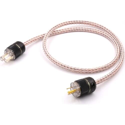 HIFI 12TC Power Cable 6N OCC Hifi Power Cord with US Plug for Amplifier DVD Mulitimedia