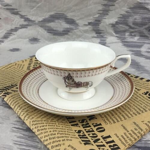 Royal Horse European Ceramic Coffee Cup Teacup Porcelain Creative Fashion Tea Cup And Saucer Set Drinkware