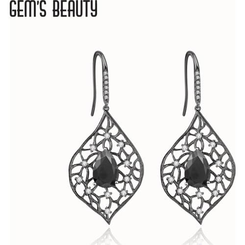 GEMS BEAUTY 925 Sterling Silver Stud Earrings Lrish Claddagh Celtic Knot Heart French Ear Wire Hook Dangle Earrings