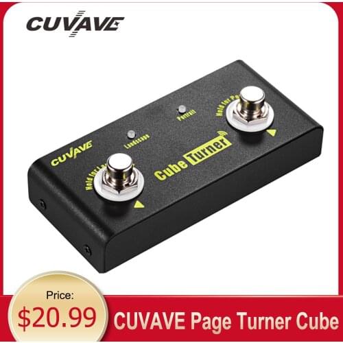 Page Turner CUVAVE Cube Turner Wireless Page Turner Pedal Built-in Battery Support Looper Connection Compatible with iPad iPhone
