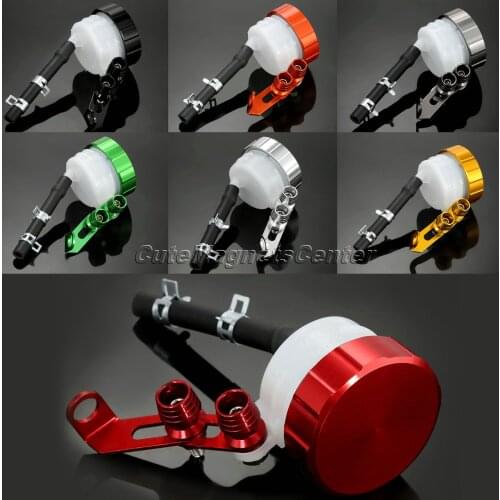 Mtsooning CNC Motorcycle Brake Fluid Reservoir Clutch Tank Oil Fluid Cup for Aprilia Ducati Honda Kawasaki Suzuki Triumph Yamaha