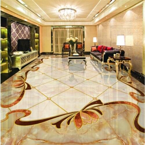 Wellyu Customized large floor waterproof wallpaper simple European carpet parquet European style ceiling decoration
