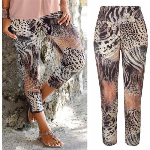 New Sexy Women High Waist Pant Printing Easy Trousers Long Pants Boho Beach Pockets Pants Daily Fashion Pant Штаны Женский 2021