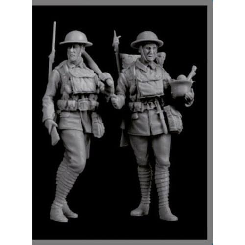 New Unassembled 1/35 ancient WWI British Set (2 figures) Resin Figure Unpainted Model Kit