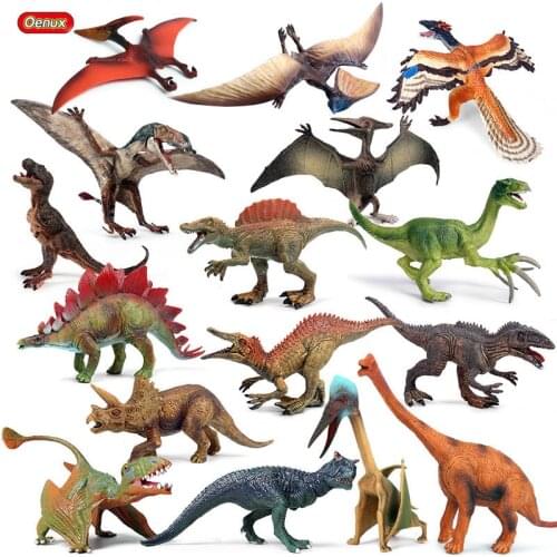 Oenux Original Prehistoric Jurassic Pterosauria T-Rex Action Figures PVC Savage Dinosaurs World Model Collection Toy Kids Gift