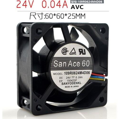 109R0624M4D06 24V 0.04A 6CM 6025 Three-wire inverter Mute fan