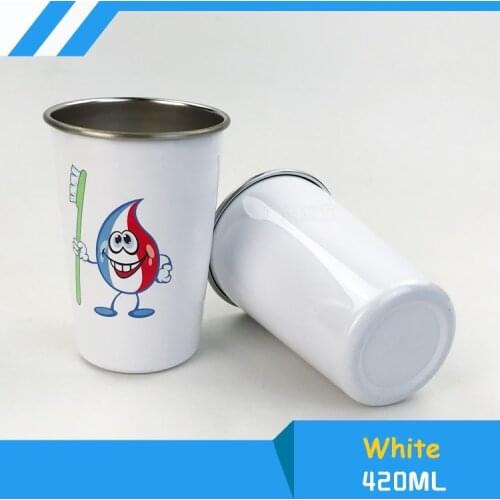 4pcs/lot 420ml Beer Cup Blank Sublimation Transfer Prtinting by Sublimation INK DIY Transfer Printing