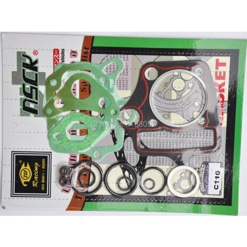 Motorcycle Engine Complete Gasket Set for Top End Gasket Set 110 110cc 52.4mm Honda E22 Chinese ATV & Motorcycle