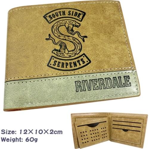 Hot New Short PU Wallet Anime Riverdale Teenager Casual Mens Bifold Leather Photo Credit Note Compartment Cards Holder Purses