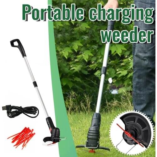 700g Portable Cordless Lawn Mower Rechargeable Electric Lawnmover Grass Trimmer Weed Cutting Brushcutter Gardening Power Tool