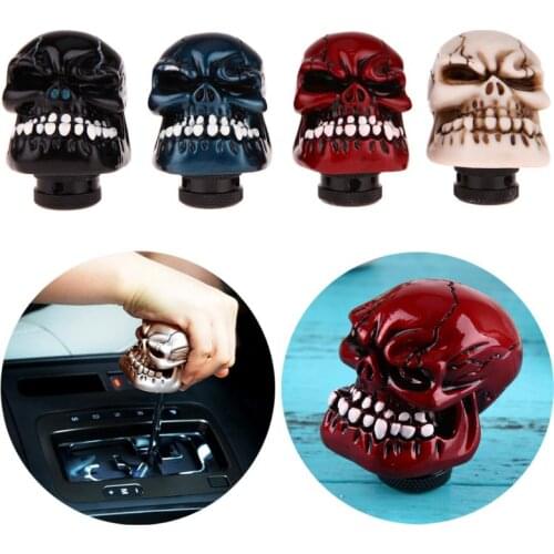 Resin Skull Car Shift Knob Gear Knob for Most MT Car Round Gear Shift with 8mm/10mm/12mm Diameter