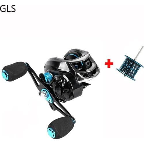 Fishing wheel Dual Brake Baitcasting Reel 8KG Max Drag Shallow Deep Spool 8+1BB Magnetic Brake System Fishing Coil Fishing reel