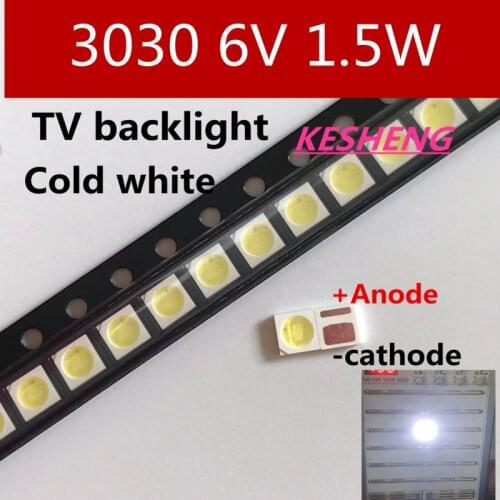 EVERLIGHT LED Backlight 1-2W 3030 6V Cool white 125-150LM LCD Backlight for TV TV Application 62-123TUN2C/F115145N68SBF-T1000PCS