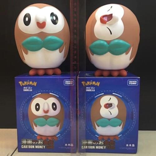 TOMY Pokemon Rowlet Money Bank Coins Storage Box Kids Toys Birthday Gift Home Decor Money Saving Boxes Children Piggy Money Bank