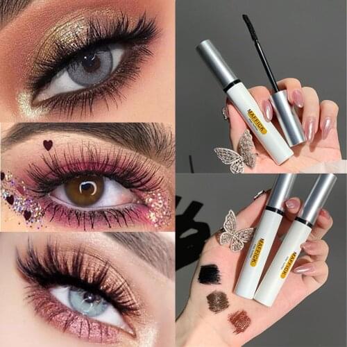3 Colors Makeup Mascara Long Thick Curling Lengthening Make Up Eyes Curling Waterproof Non Staining Grind Texture Crust Mascara