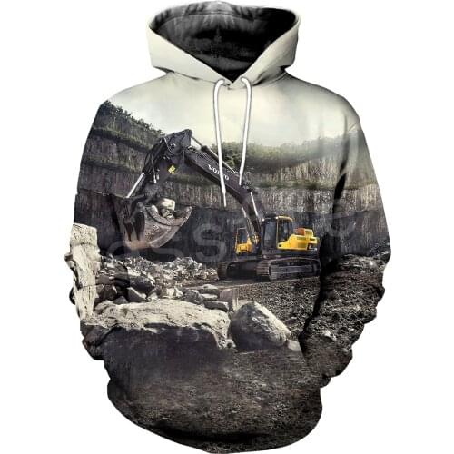 Tessffel Excavator Heavy Equipment Operator Worker Driver Tracksuit 3DPrint Casual Drop shipping Sweatshirt Hoodies Men/Women A6