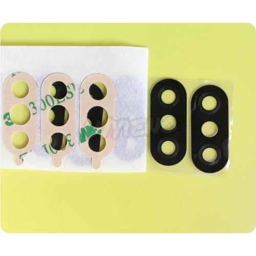 Wyieno 2Pcs/Lot Note6 Real Camera Glass Lens For Redmi Note 6 Pro Back Rear Camera Lens With Glue Tracking