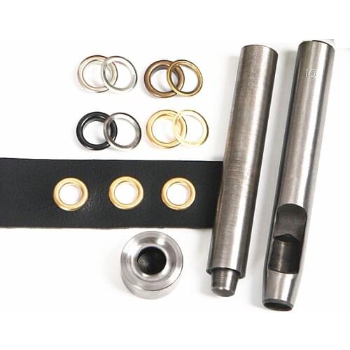 XUNZHE size 3.5mm -10mm 50pcs Eye tool grommets rivets but buttonholes multicolored buckle laces eye metal hole eyelet tool