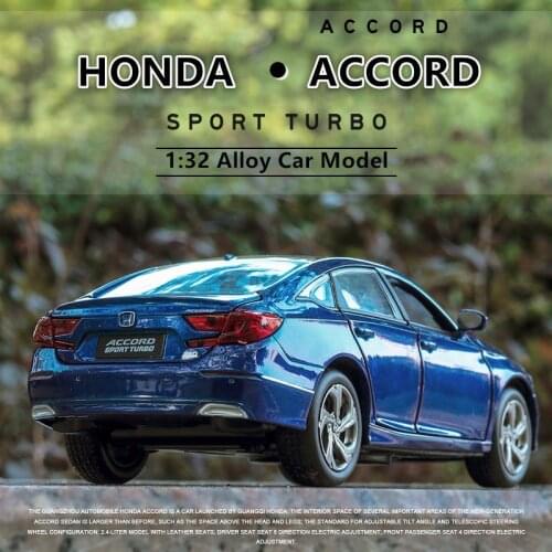 1:32 Honda Accord Alloy Diecast Metal Car Model Miniature Collection Diecast Model Car Suit Toys for Children Birthday Gift