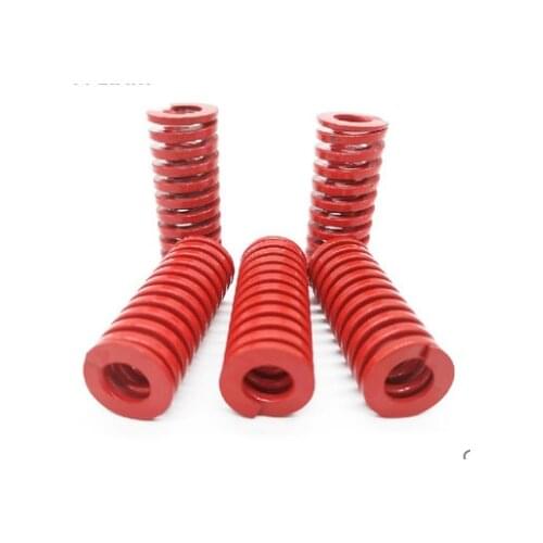 12x 6x 20/25/30/35/40/45/50/55/60/65/70/75/80/90/100mm 2Pcs Spiral Stamping Compression Die Spring red
