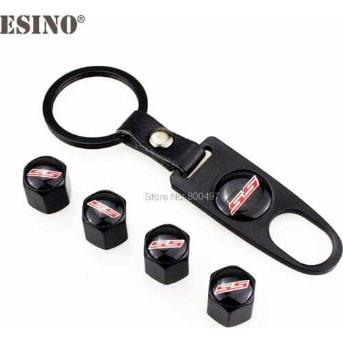 40 x Car Styling Stainless Steel Zinc Alloy Wheel Tire Valve Stems Caps Universal With Mini Wrench Key Chain for Chevrolet SS
