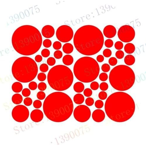 Motorcycle sticker car styling 52pcs Polka Dots Bedroom Wall Vinyl Decals Stickers Car Window Bumper Laptop Locker Glass