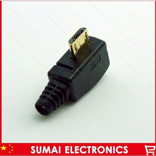 Free Shipping 50sets 4 in 1 gold plating Micro USB 5P Male Plug Wire Solder Type