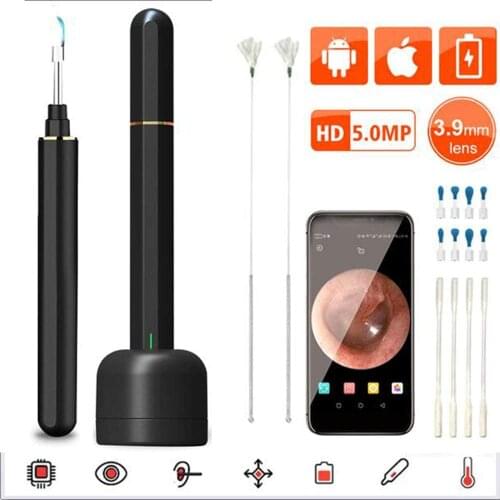 Wireless Ear Cleaning Endoscope Iphone Otoscopio Digital Otoscope Video 3.9mm Endoscope Earpick Wifi Phone Screen Inspect Camera