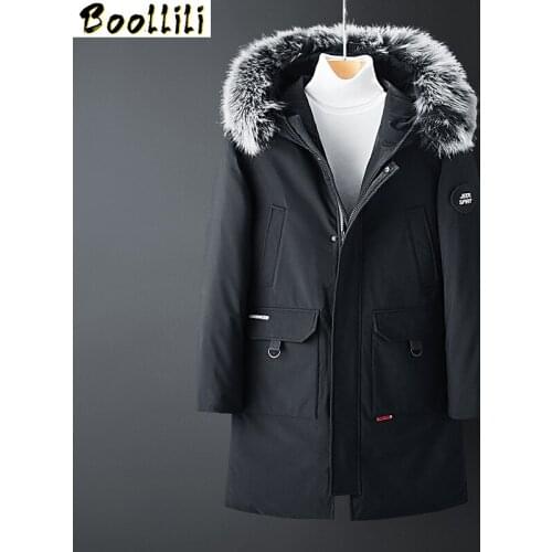 Brand Duck Down Jacket Men Fur Collar Winter Jacket Men Thick Warm Mens White Duck Down Coat Jaqueta Masculina -25C