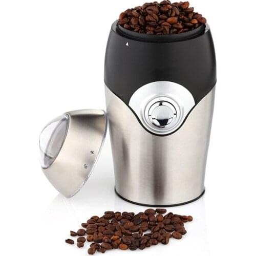 Stainless Steel Electric Grinder Household Coffee Bean Grain Superfine Grinding Tool Кофемолка