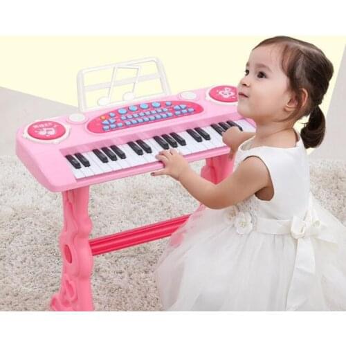 37-key Electronic Keyboard Player Drums 2 in 1 Toy Piano Indoor kids Toys for Children Toy Musical Instrument Learning Education