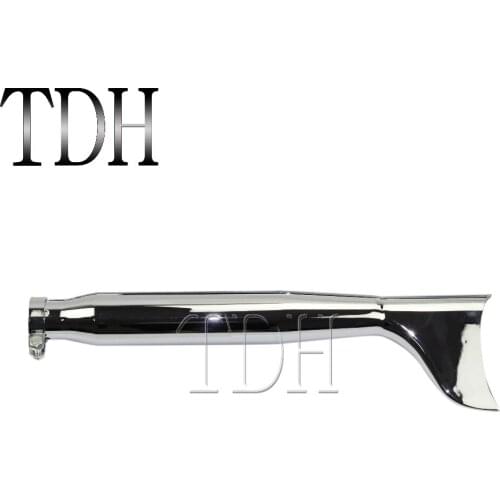 Motorcycle Left Right Fishtail Exhaust Muffler Silencer Pipe Chrome For Harley Cafe Racer Bobber Chopper