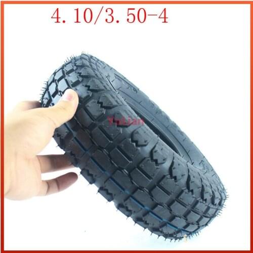 Good Quality 4.10/3.50-4 Inner Outer Tyre 410/350-4 Pneumatic Wheel Tire for Electric Scooter, Trolley Accessories