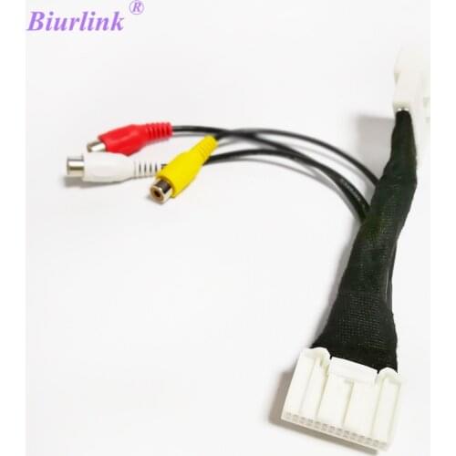 Biurlink Car DVD Camera Rear Parking Video Reversing Cable 3RCA AV Adapter for Toyota PRADO COROLLA REIZ CAMRY CROWN RAV4