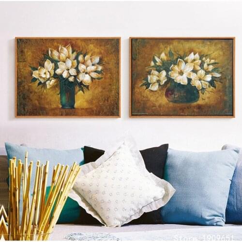 No frame classical restoring ancient ways flowers canvas printings oil painting printed on cotton wall art decoration pictures