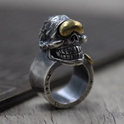 Alpine Longtai Silver Personality Skeleton Ring Ring Sterling Silver 925 Jewelry Create A Unique Retro Style Ring