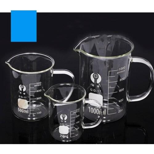 Laboratory Graduated Cup, Microwave Measuring Cup, Anti Cracking, High Temperature Resistant Water Cup with Handle 250ml-1000ml