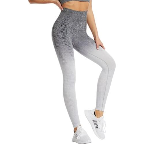 Sexy Buttocks Women Clothing Leggings Seamless Knitted Wicking Sports Fitness Yoga Pants High Waist Elasticity Workout Leggings