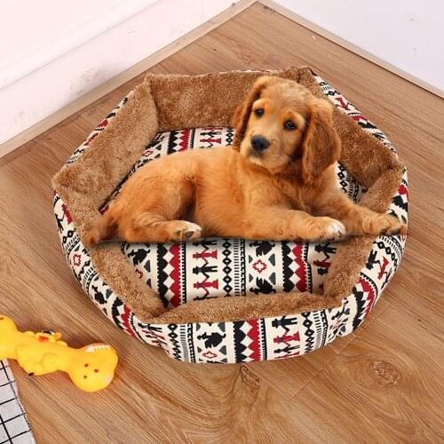 Pet Cats Beds Mats Soft Long Plush Warm Sofa Kennel Sleep Basket Small Dogs Cat Cusion Puppy Nest Kennel Cat Bed House Supplies