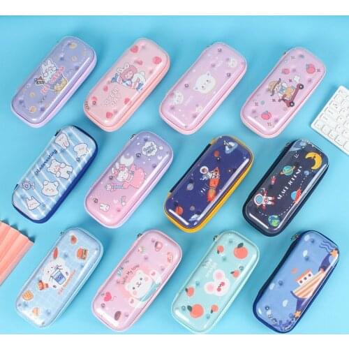 EVA Cute Pencil Case Creativity Balance Beads School Stationery Box Cartoon Pen Case Kid Pencil Bag Gifts Student Pencil Box Big