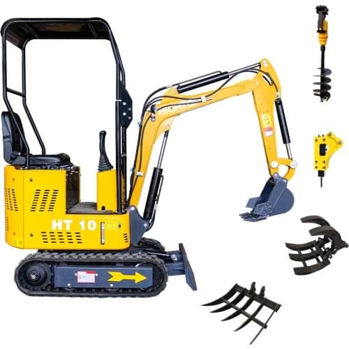 Mini Excavator 1ton 1000kg China Wholesale Digger Bagger with Optional Accessories