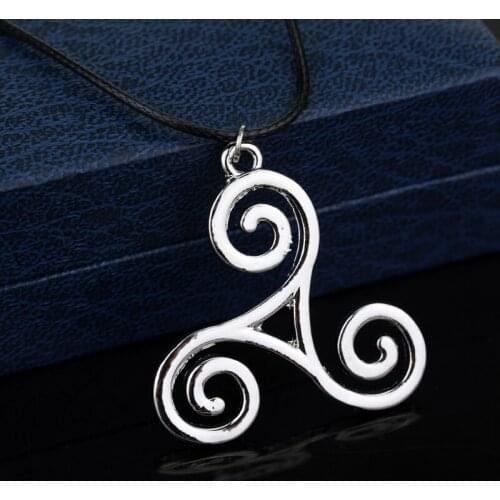 Fashion Jewelry Silver Color Alloy Charm Teen Wolf Triskele Necklace Triskelion Necklace Allison Argent Necklace