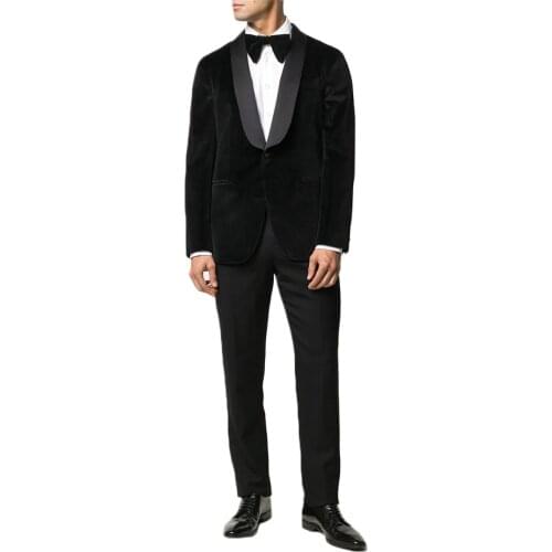 Smart Casual Black Mens Custom Made Wedding Tuxedos Japan Style 2 Pieces Party Prom Evening Pants Suits