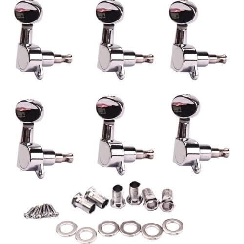 Set of 6 Right-handed Tuning Keys with Ferrules Bushings Screws for Electric Guitar Accessory 6R