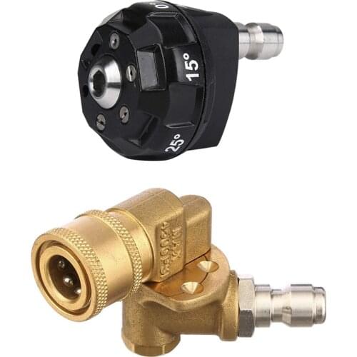 Pressure Washer 6-In-1 Spray Nozzle Tip, Quick Change over and Easy Adjustable Patterns, with Quick Connecting Pivoting Coupler
