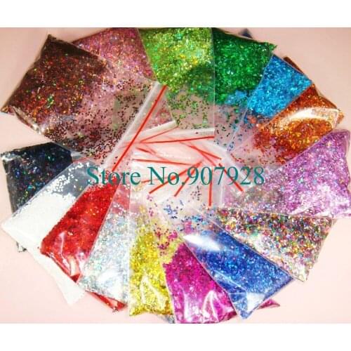 150gram(=Mixed 15 Colors) 1mm(1/24")Dazzling Diamond Glitter Paillette Spangles Shape for DIY Nail Art Decoration&Glitter Crafts