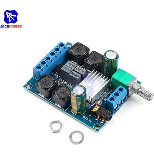 Diymore TPA3116 D2 50Wx2 Dual Channel DC 4.5-27V Digital Power Amplifier Board 2 CH Stereo High Efficiency Reverse Protection