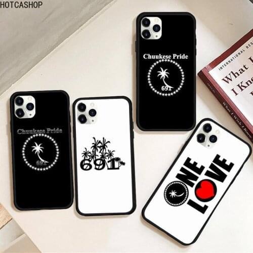 Chuuk Chuukese Pride 691 Flag Phone Case Rubber for iPhone 12 pro max mini 11 pro XS MAX 8 7 6 6S Plus X 5S SE 2020 XR case