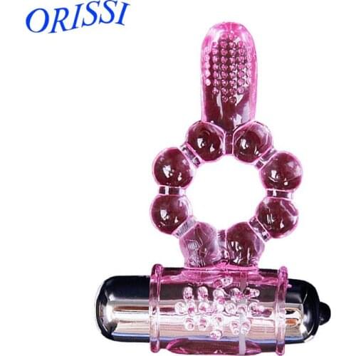 ORISSI Sex Toys Reusable Vibration Penis Rings Delayed Ejaculation Cock Rings Clit Stimulator Sex Products Male Masturbator
