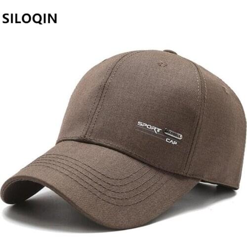SILOQIN Mens Cap Cotton Baseball Caps Middle-aged Male Bone Casual Sports Cap Snapback Cap Adjustable Size Printed Tongue Cap